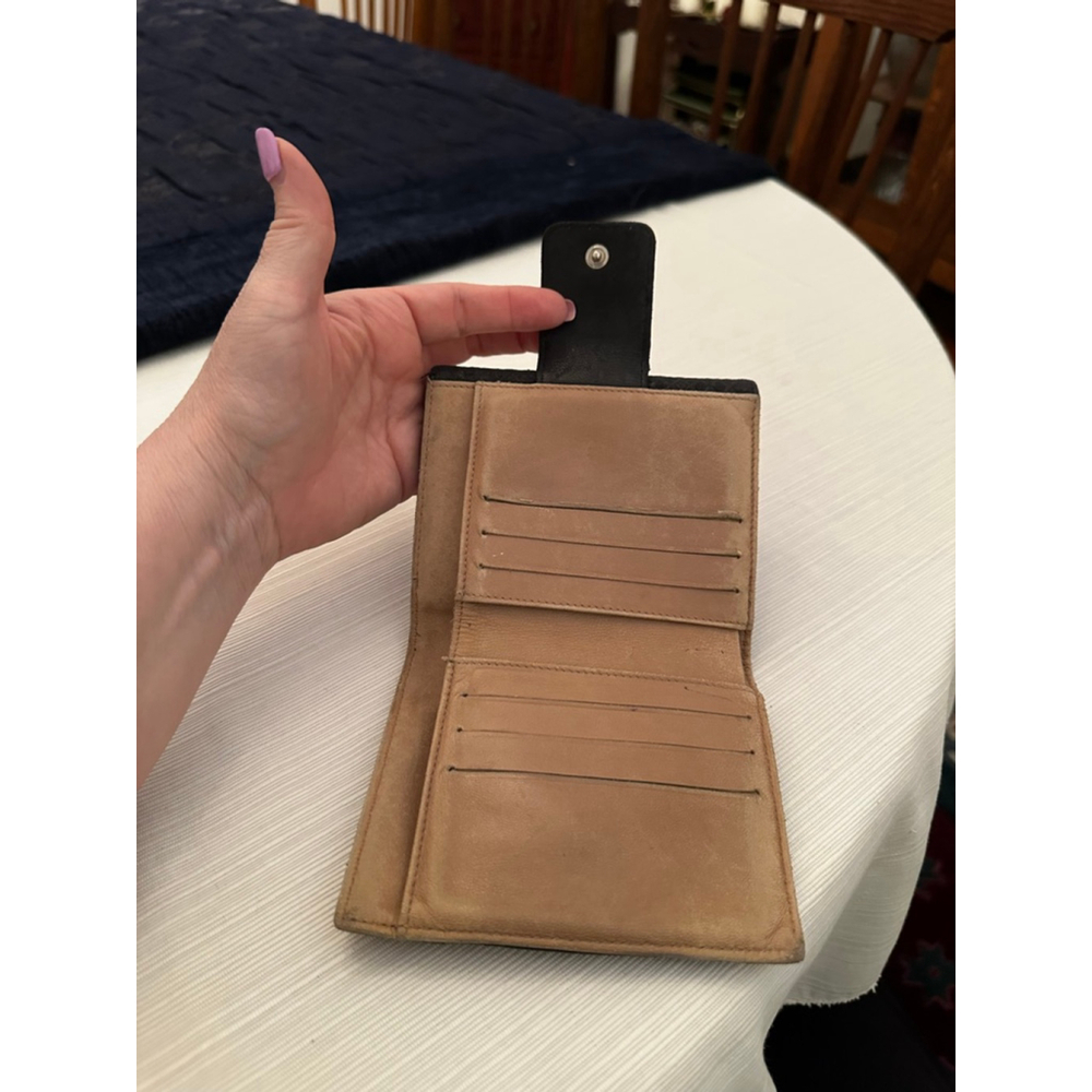 Chanel Black Quilted Leather Double Snap Wallet with Tan Interior - Picture 11 of 16